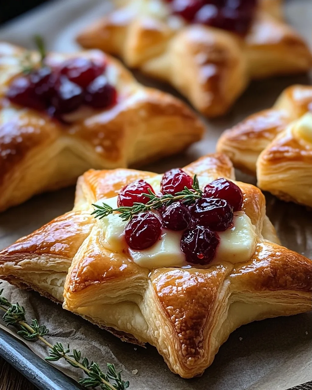 Blätterteigsterne mit Brie und Cranberries – Ein Festgenuss!