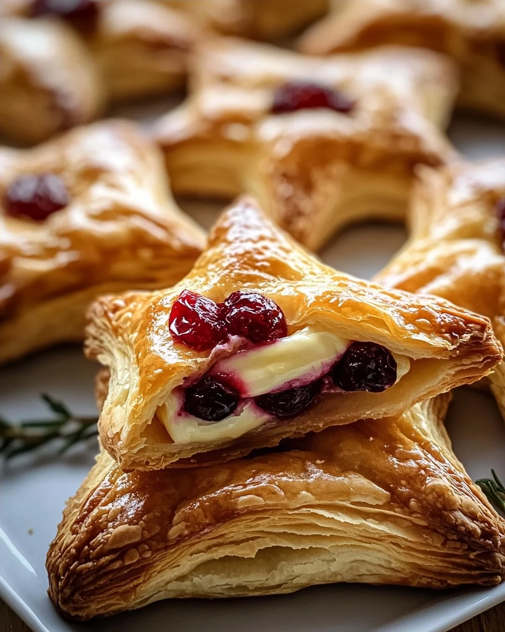 Blätterteigsterne mit Brie und Cranberries – Ein Festgenuss!