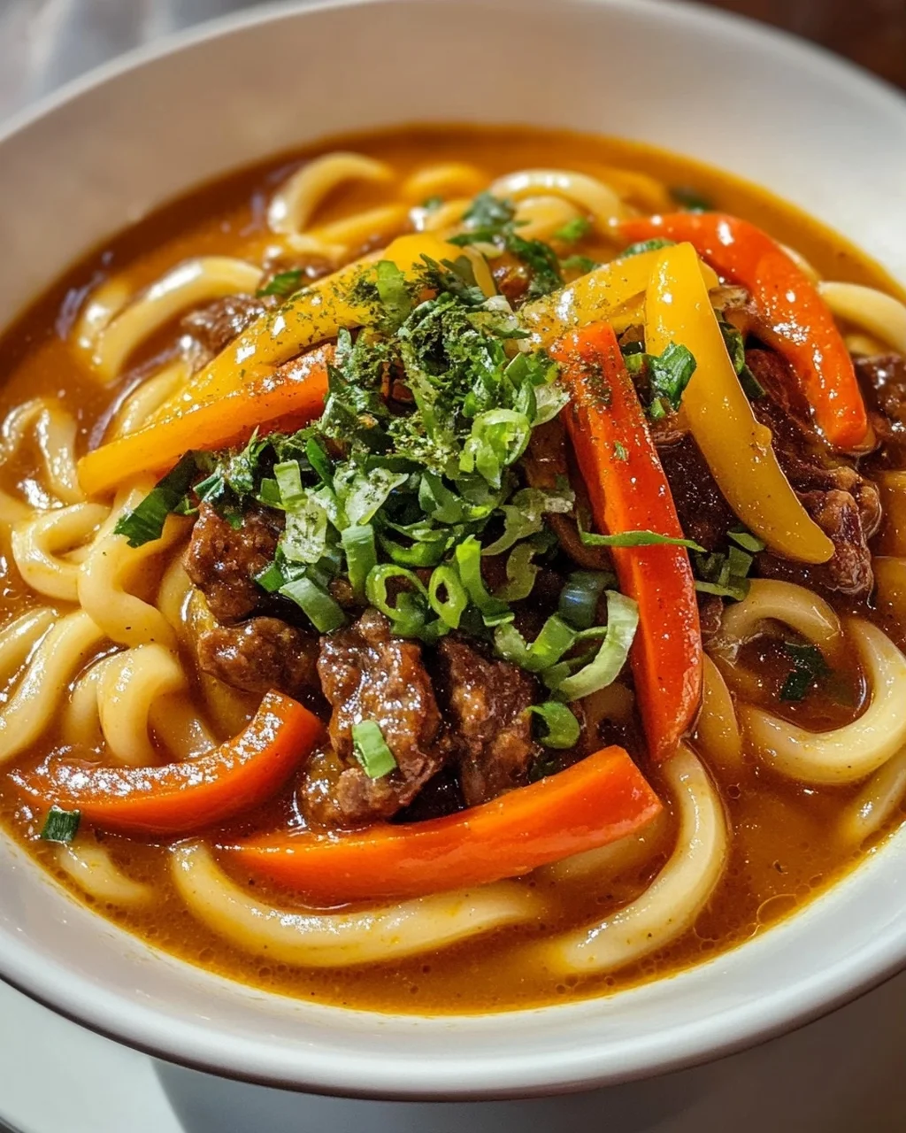 Curry Udon Ramen mit Karotten & Paprika – Schnell & Lecker!
