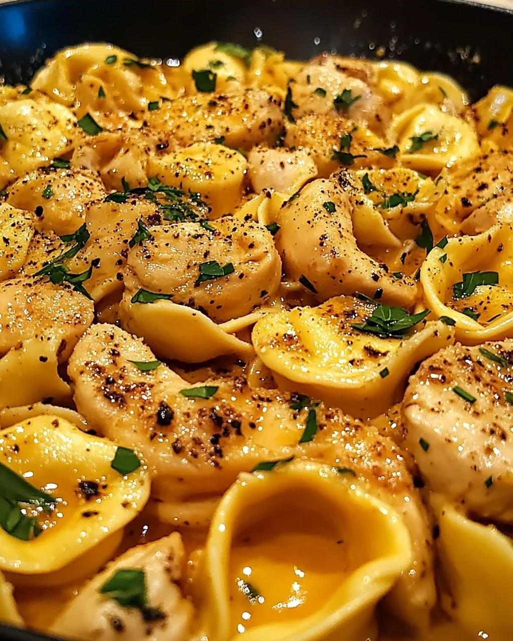 Eintopf Würzige Knoblauchbutter Hühnchen Tortellini Rezept
