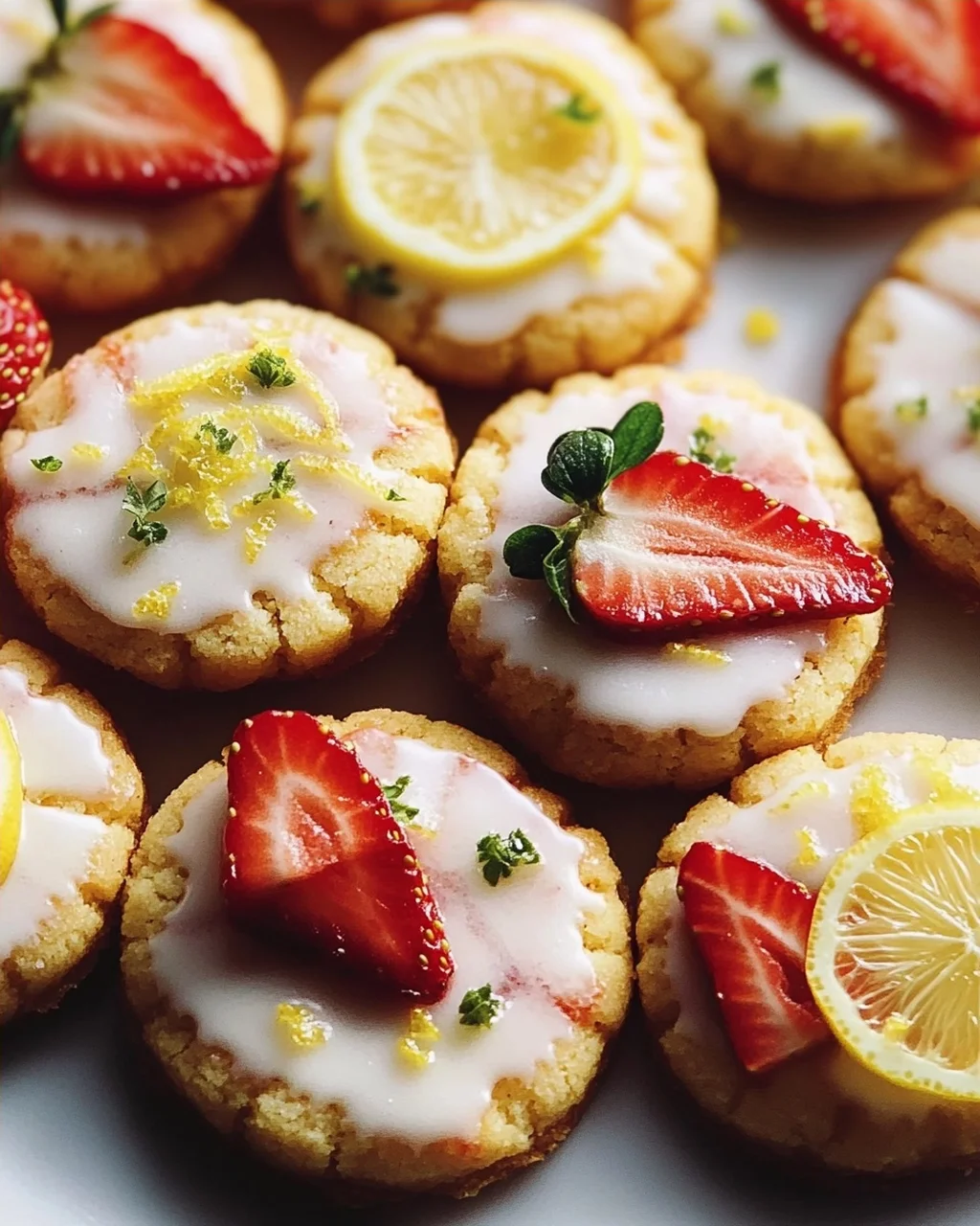 Erdbeer-Zitronen-Shortbread-Kekse mit Zitrus-Zesten Rezept