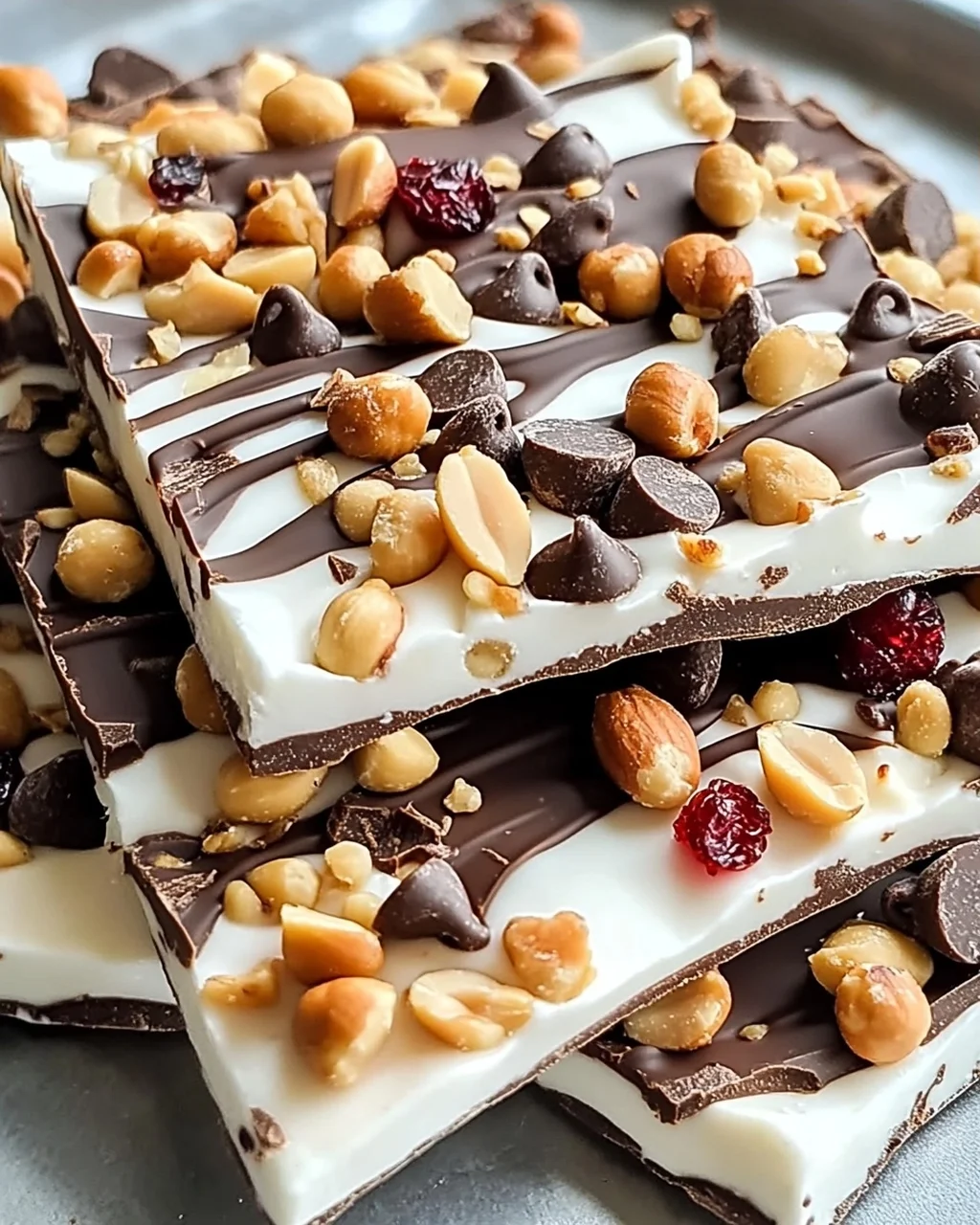 Erdnussbutter Schokoladen Griechischer Joghurt Rinde Rezept