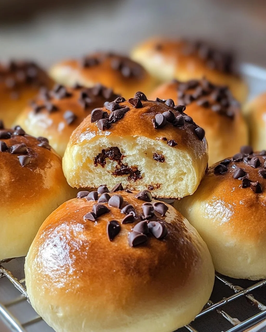 Fluffige und weiche Schokobrötchen aus Hefeteig