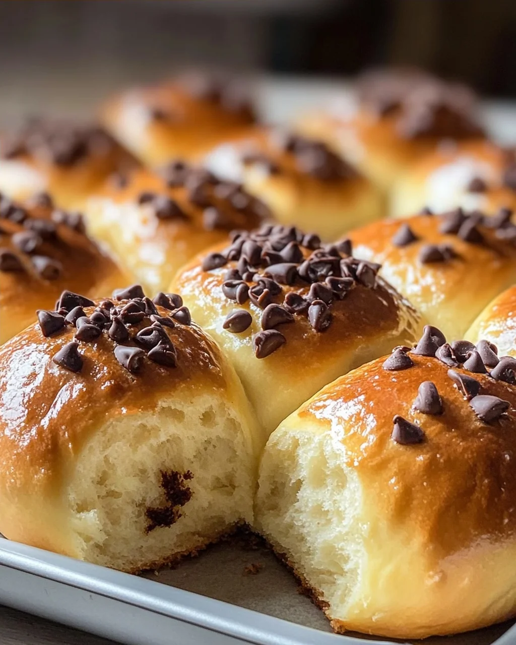 Fluffige und weiche Schokobrötchen aus Hefeteig