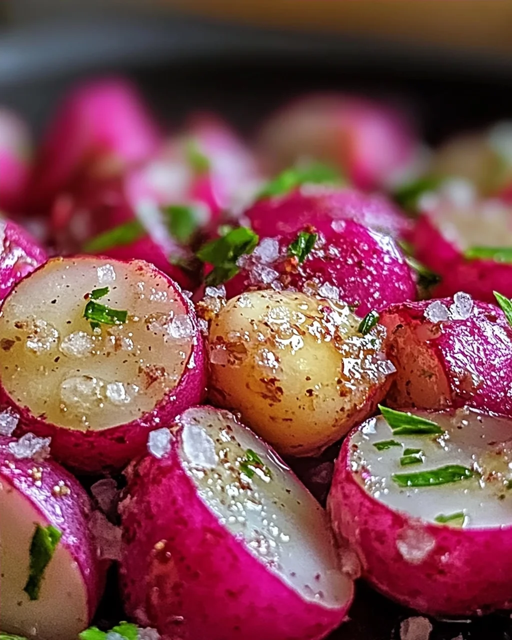 Geröstete Radieschen mit Butter und Meersalz leicht gemacht