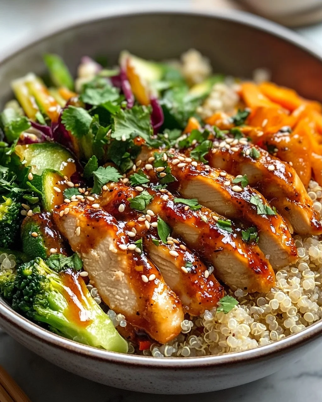 Gesunde Sticky Chicken Bowls – Lecker und Nährstoffreich!