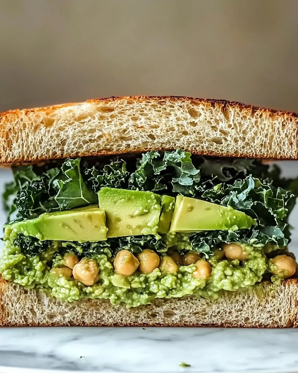 Grüner Göttin Salat Sandwich für schnellen Genuss