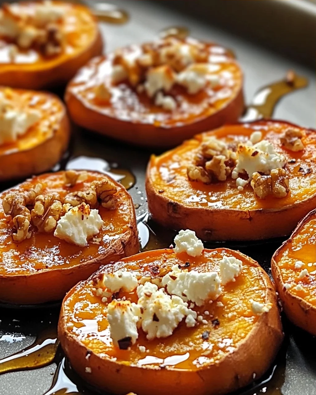 Honig Feta Süßkartoffel Runden – Einfach und Lecker!