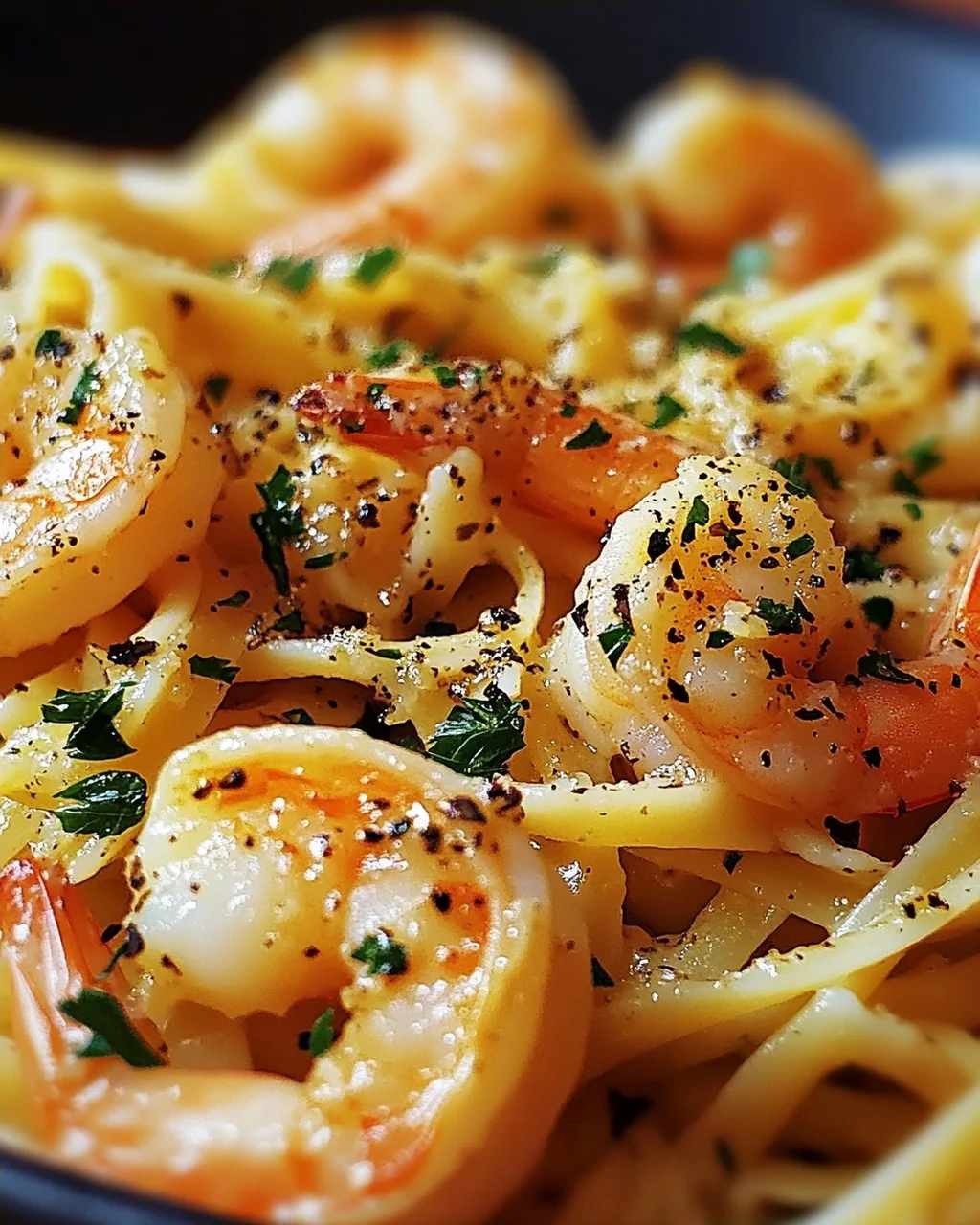Knoblauch-Butter-Shrimp Pasta