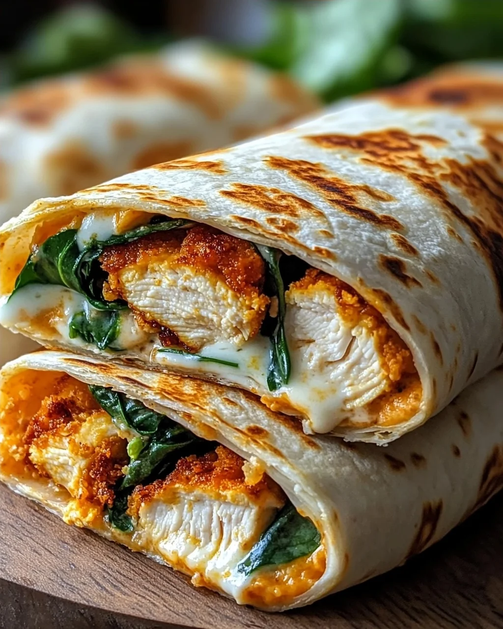 Knusprige Air Fryer Hähnchen-Mozzarella Wraps