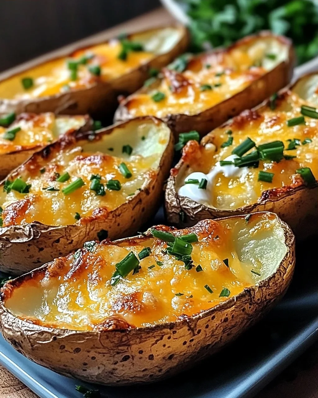 Knusprige Knoblauch-Kräuter-Kartoffelschalen