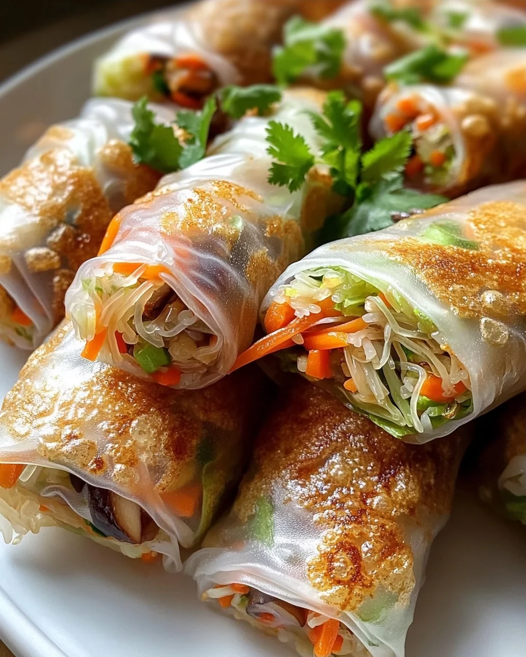 Knusprige Vegetarische Frühlingsrollen: Glasnudeln & Gemüse