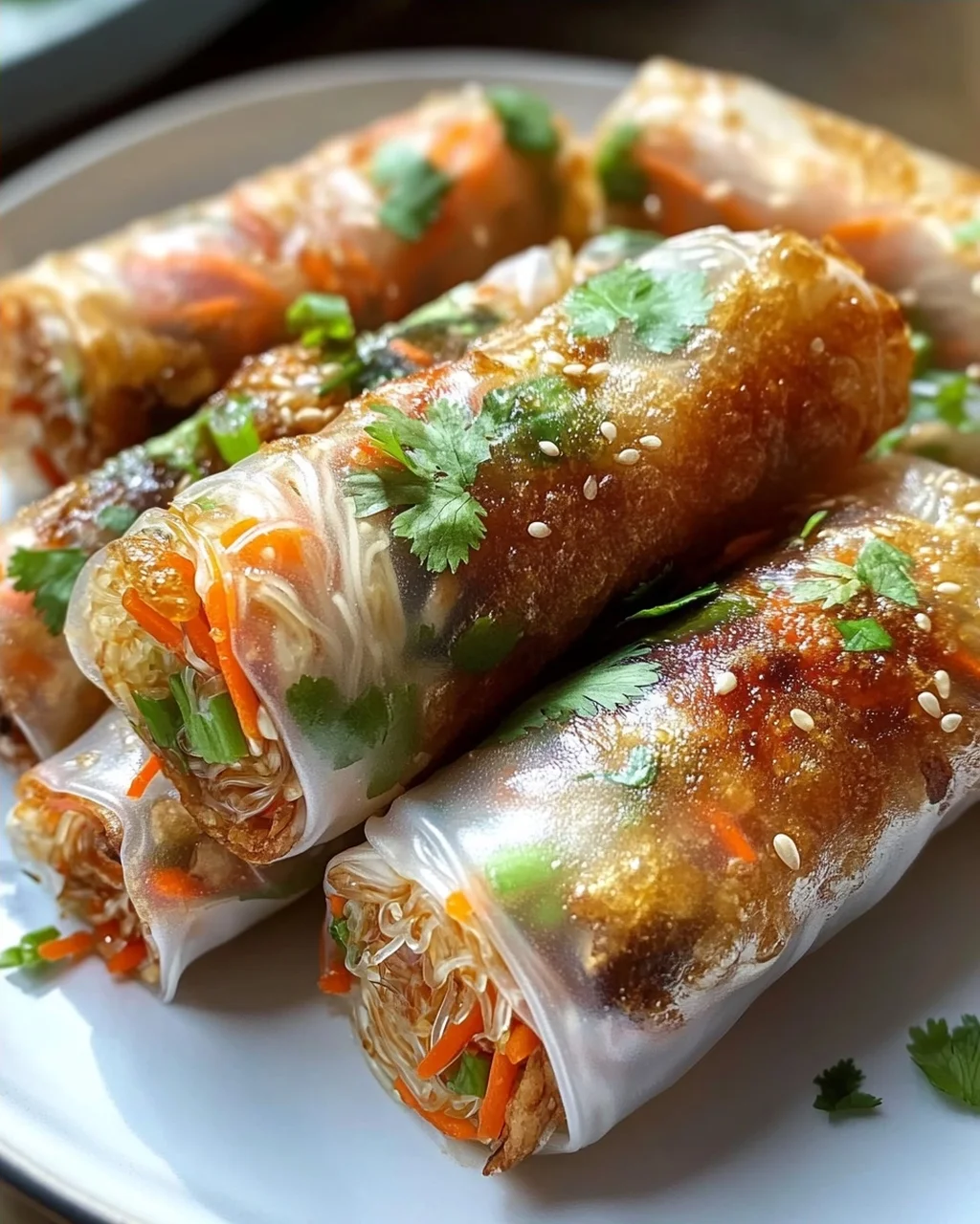 Knusprige Vegetarische Frühlingsrollen: Glasnudeln & Gemüse