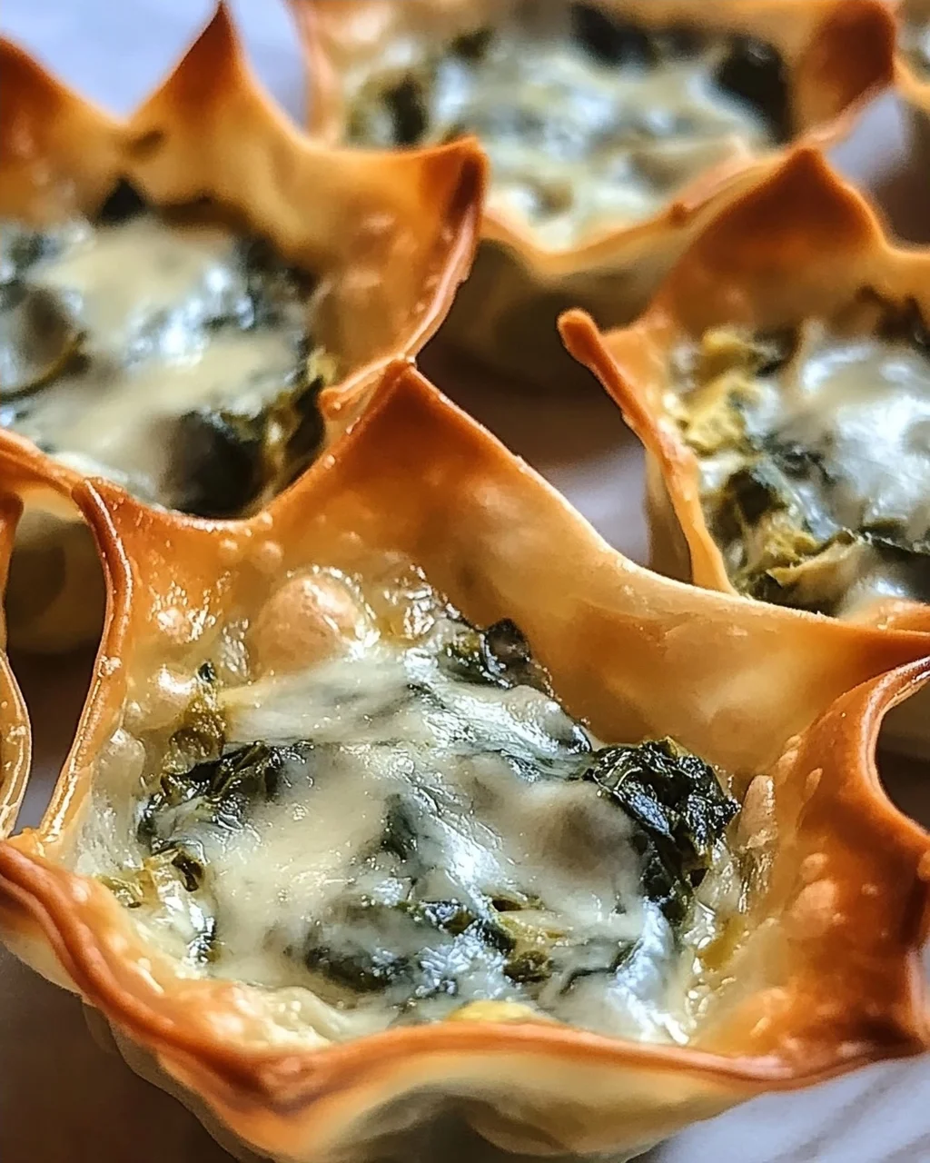 Köstliche Spinat-Artischocken-Wonton-Cups für jeden Anlass