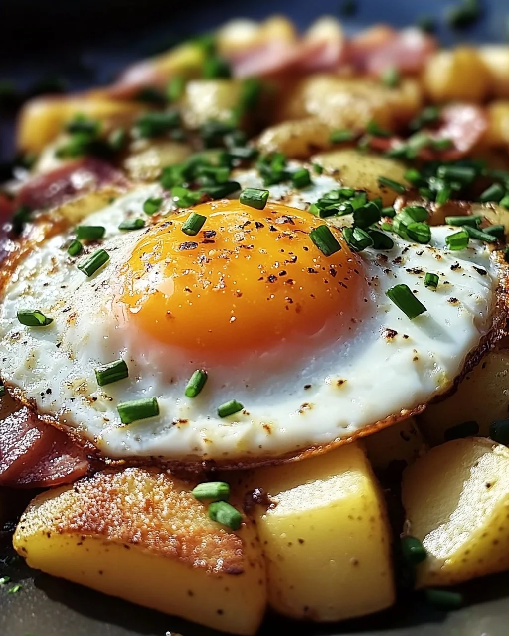 Leberkäse-Kartoffel-Pfanne mit Spiegelei von FrlM