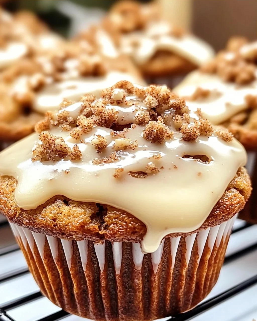 Lebkuchenmuffins mit Vanilleglasur Rezept