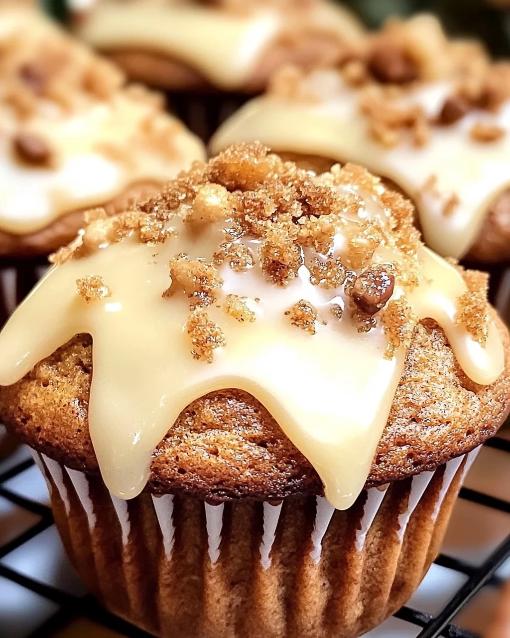 Lebkuchenmuffins mit Vanilleglasur Rezept