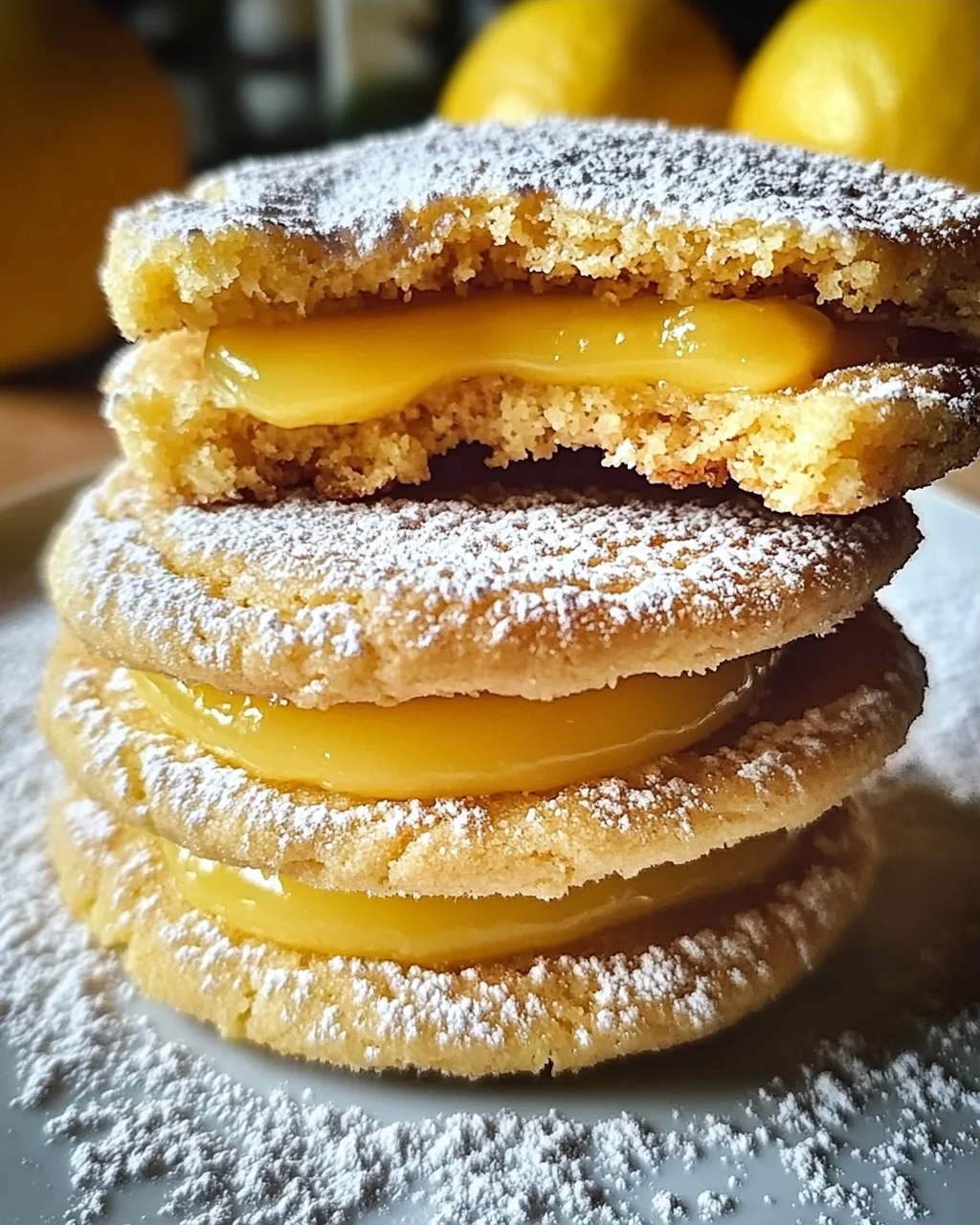 Leckere Zitronenkekse - Plätzchen mit Lemoncurd