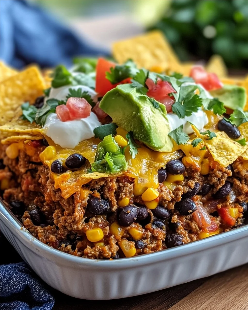 Leckerer Taco Auflauf mit Rinderhackfleisch – Schnell & einfach!