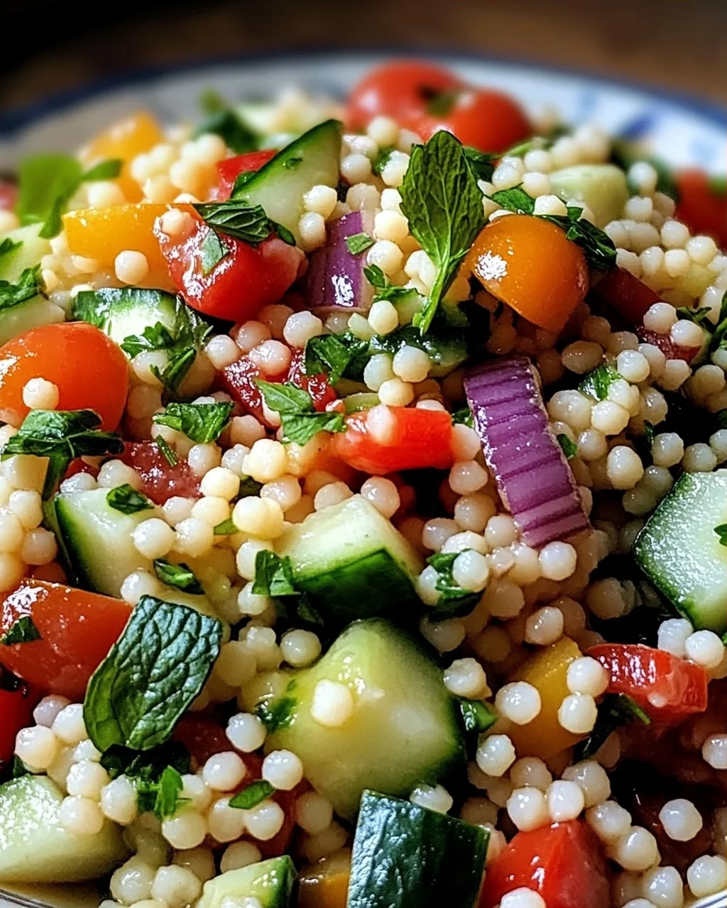 Mediterraner Israelischer Couscous Salat