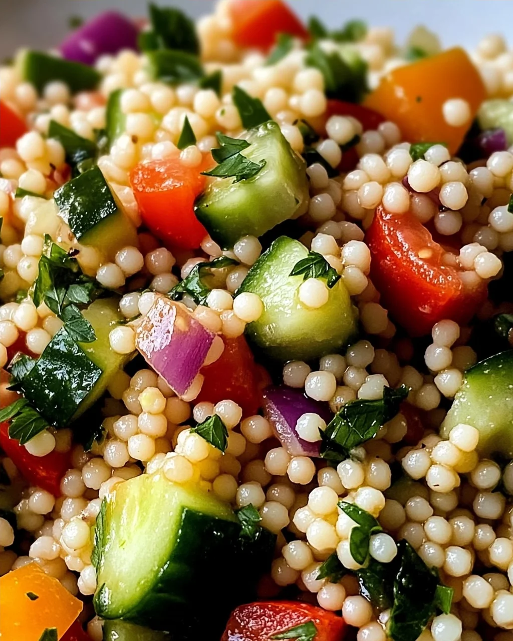 Mediterraner Israelischer Couscous Salat