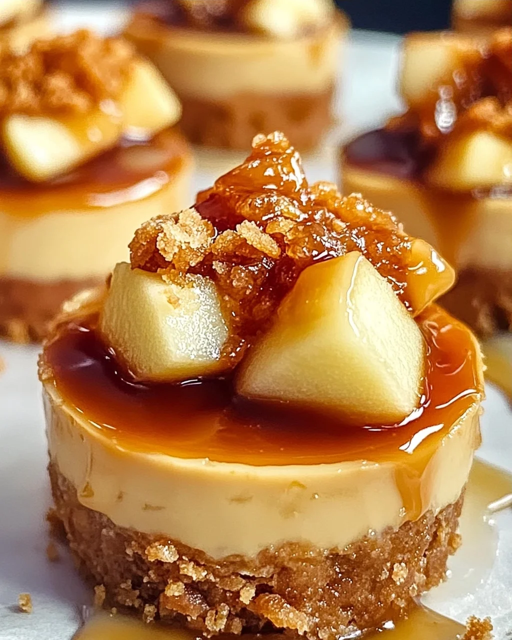 Mini Apfel-Karamell-Käsekuchen für den perfekten Herbst