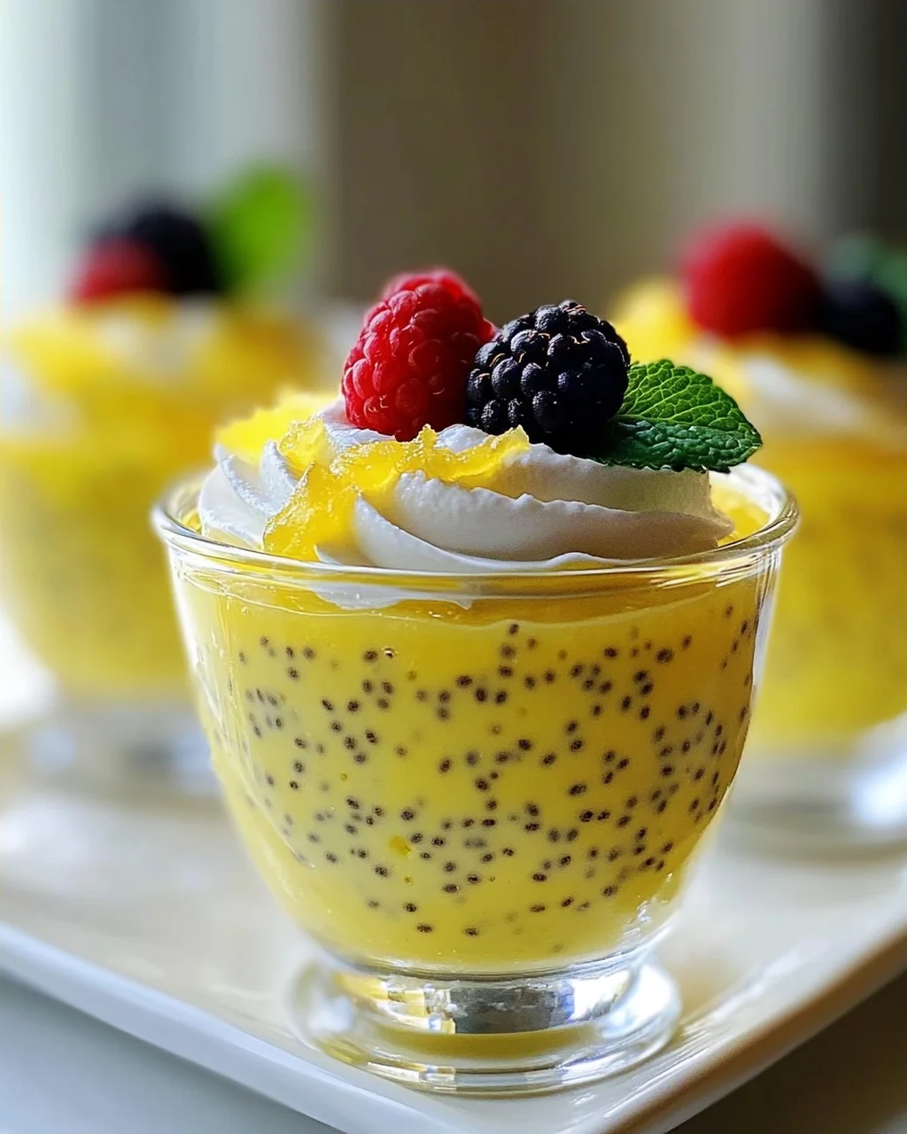 Mini Lemon Chia Puddings – Perfekt für Party & Brunch!