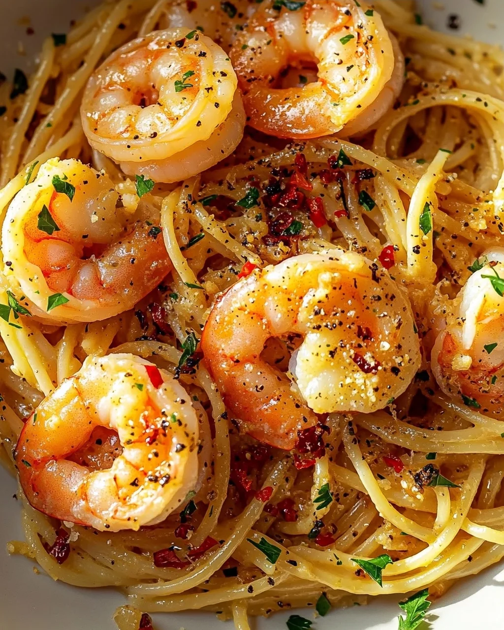 One Pan Marry Me Garnelen Pasta mit Knoblauchbutter Rezept