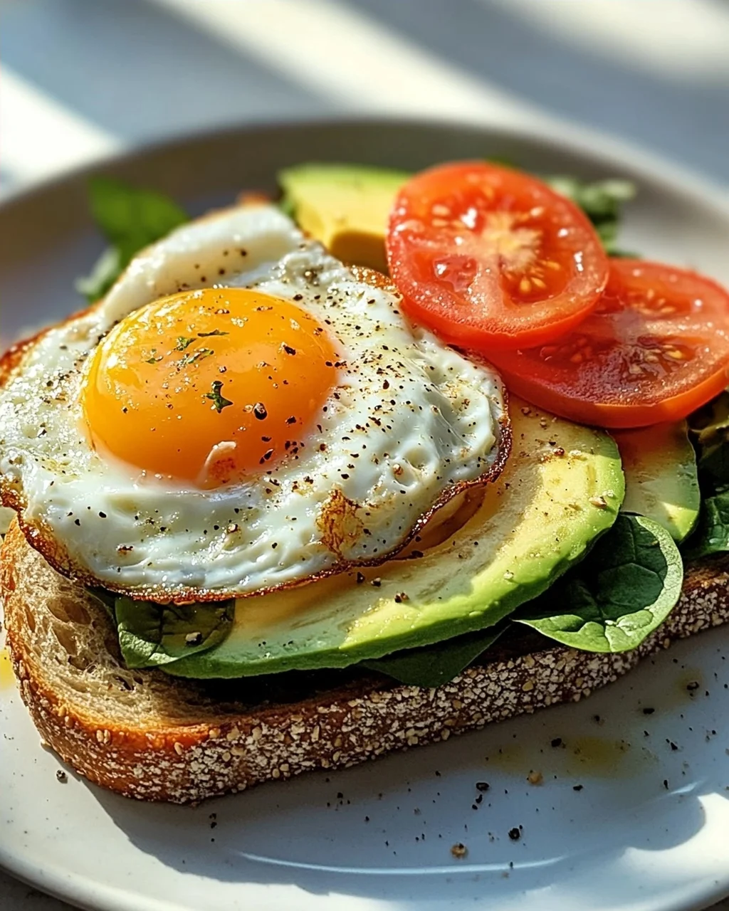 Powerschnitte with Fried Egg