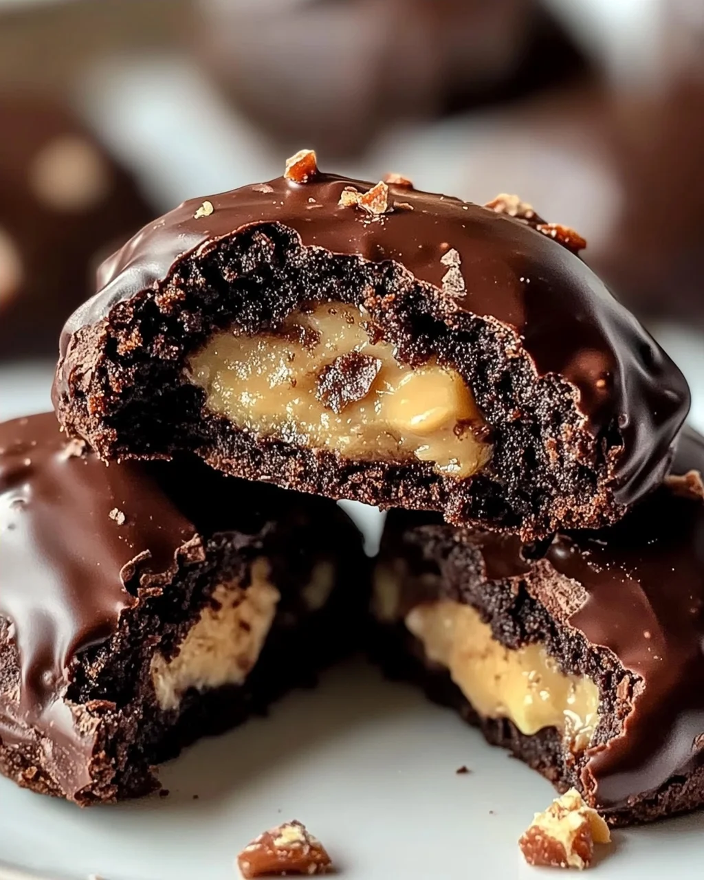 Rocher Plätzchen Rezept: Nougat Schoko Weihnachtskekse