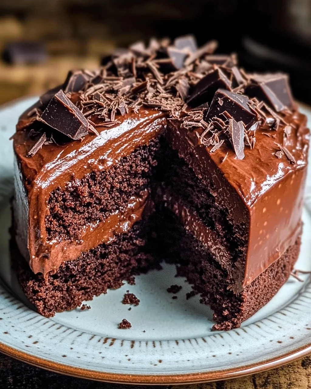 Saftiger, kleiner Schokoladenkuchen