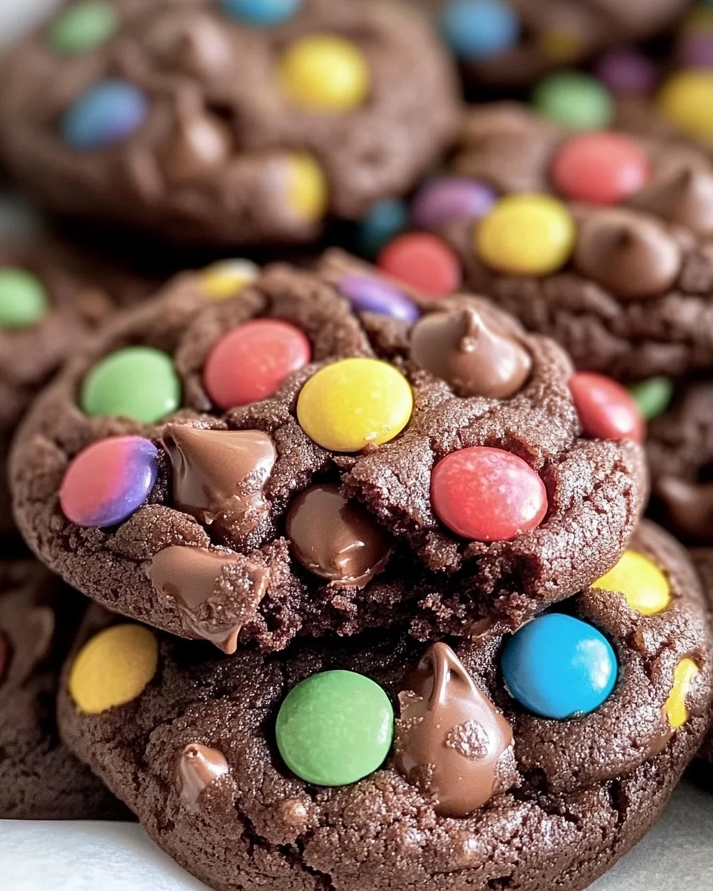 Schokoladen Cookies mit Smarties
