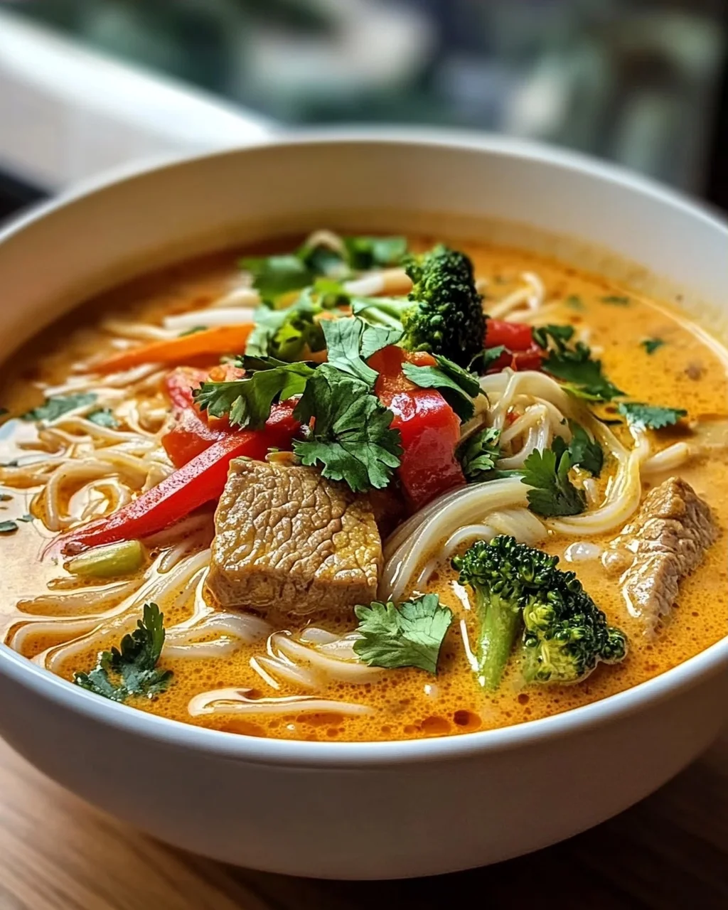 Thailändische Kokos Curry Nudelsuppe – Ultimatives Rezept!