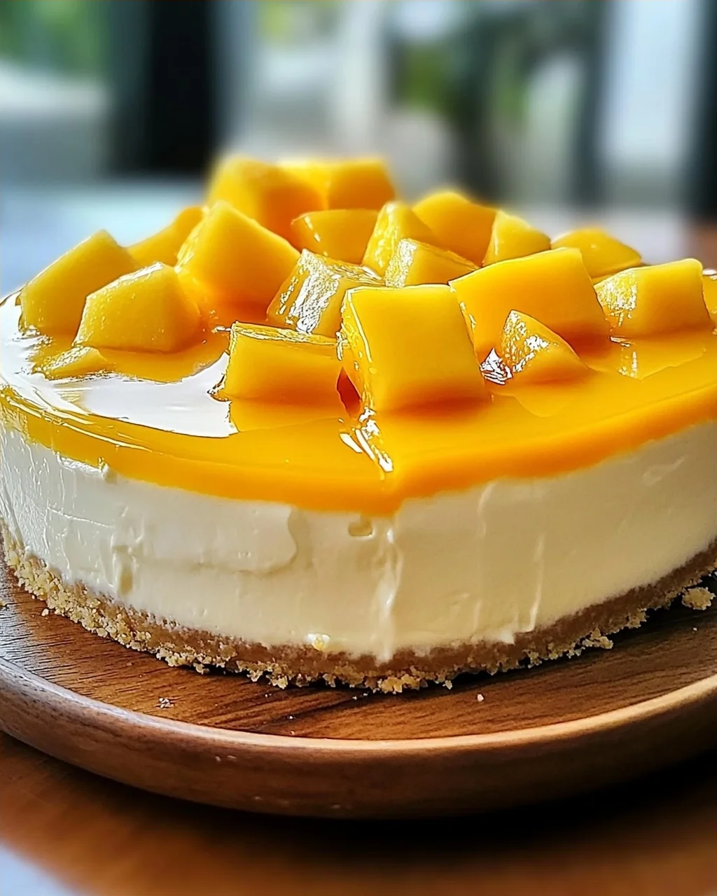 Tropisches Mango-Cheesecake für deinen Sommerabend