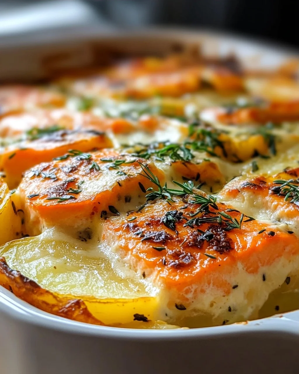 Unwiderstehlicher Cremiger Lachs-Kartoffel-Auflauf mit Käse