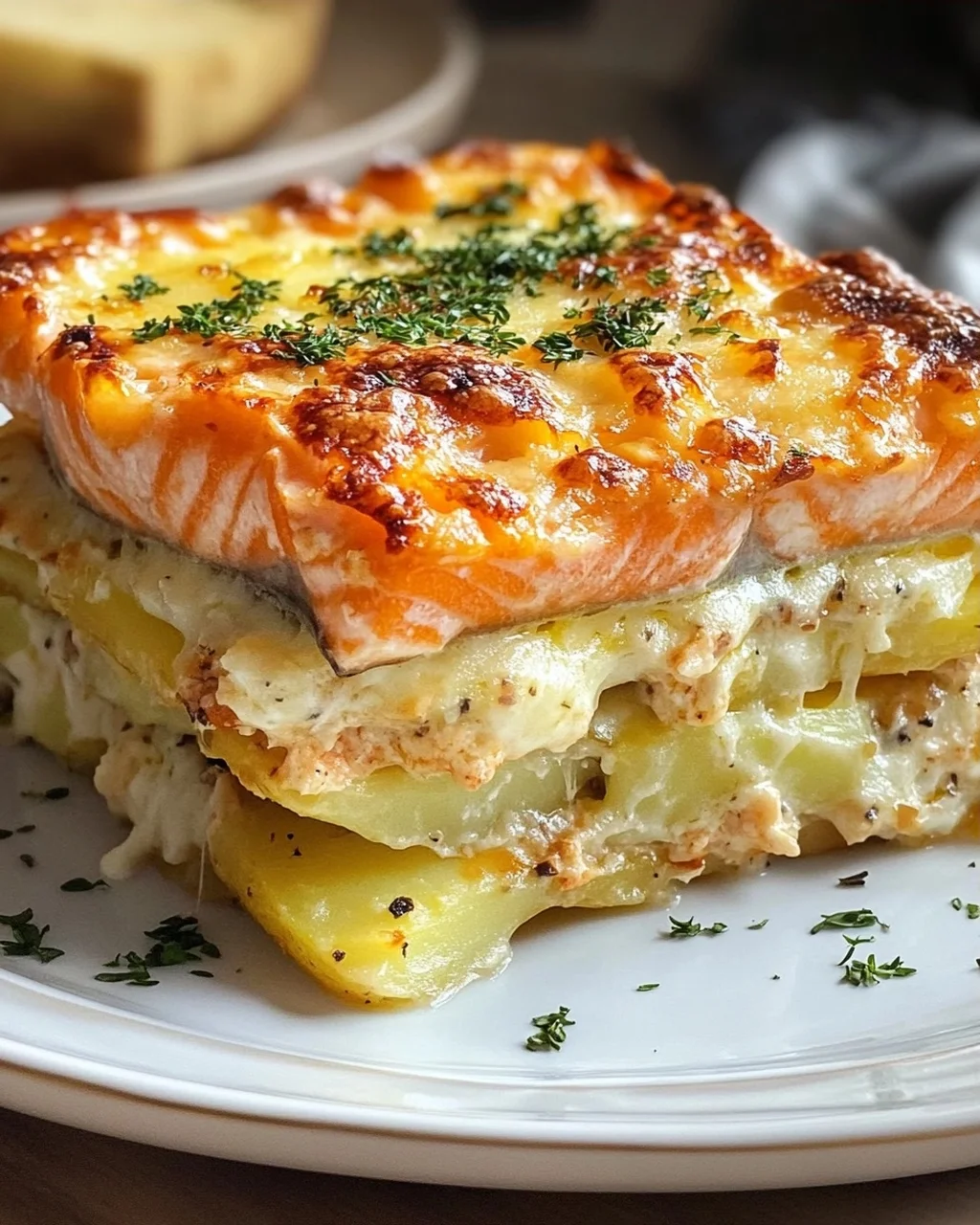 Zarter Lachs Auflauf Mit Kartoffeln