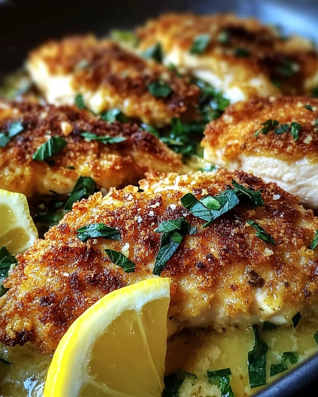Zitronen Parmesan Pfannenhähnchen