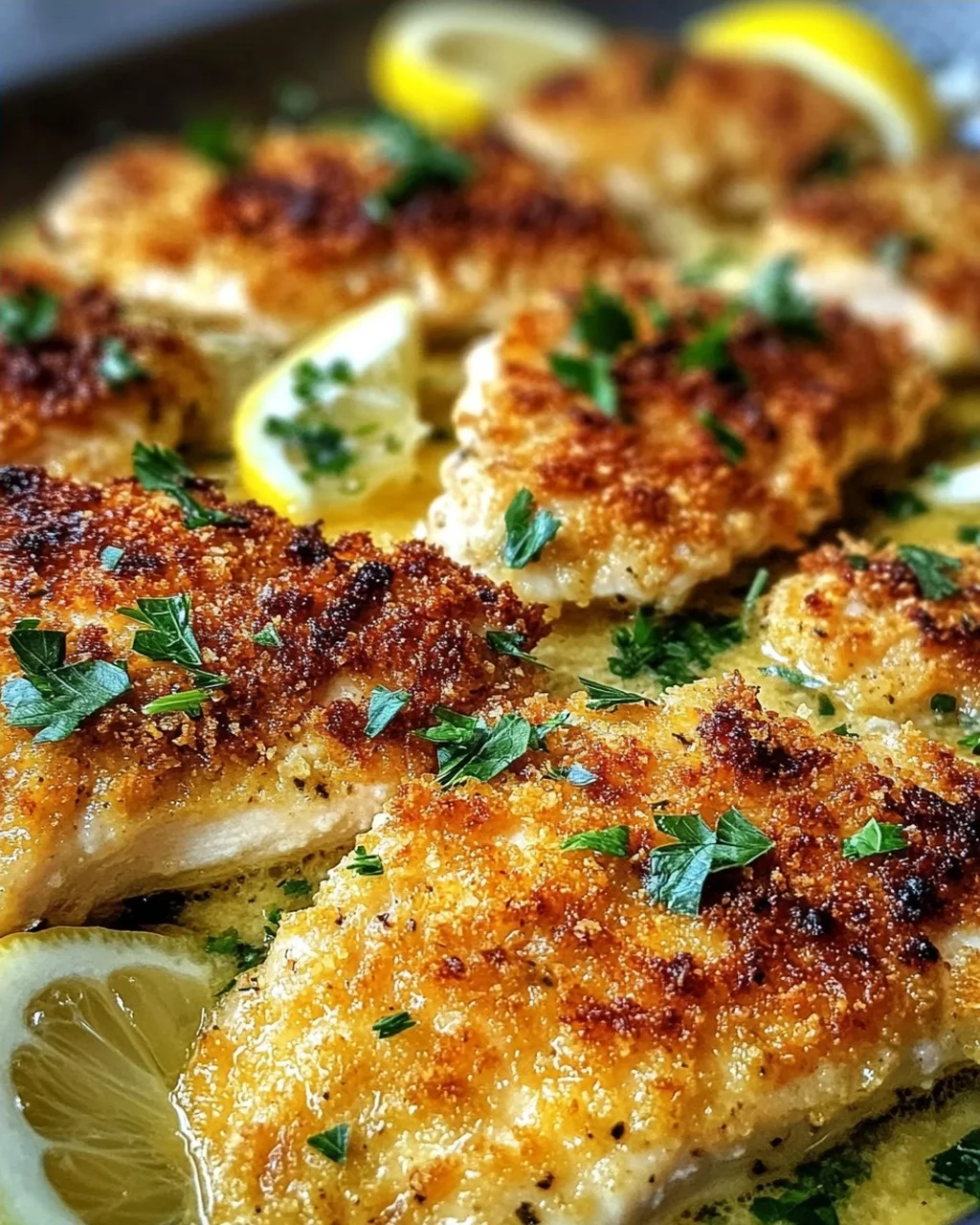 Zitronen Parmesan Pfannenhähnchen